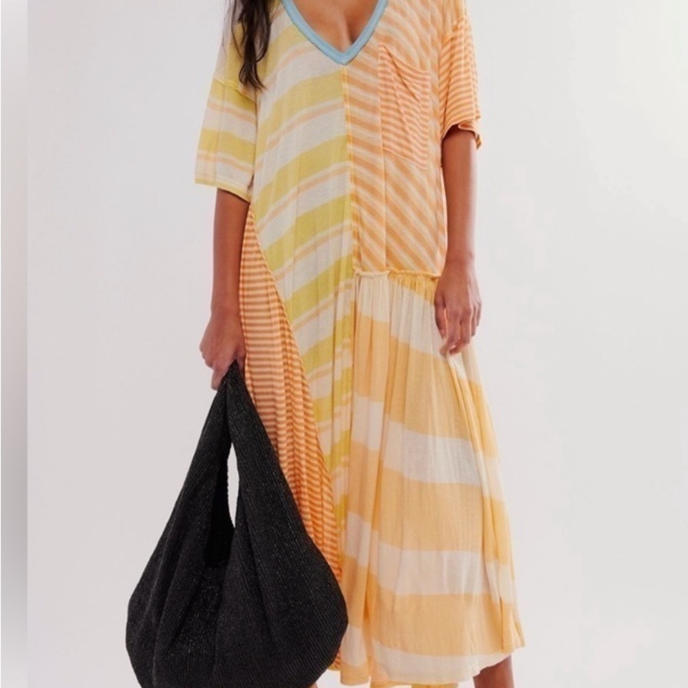 Free People Shellyanne Striped Maxidress Size Large